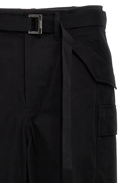 Shop Sacai Men 'rip Stop' Pants In Black