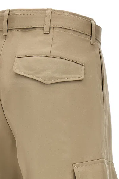 Shop Sacai Women Gabardine Cargo Pants In Cream