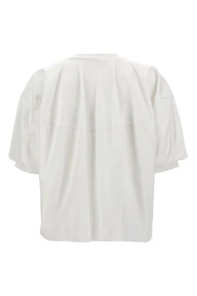 Shop Sacai Women Jersey T-shirt In White