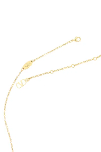 Shop Valentino Garavani Vlogo Signature Necklace Women In Gold