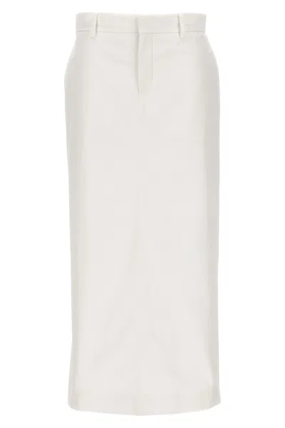 Shop Valentino Garavani Women  Longuette Skirt In White