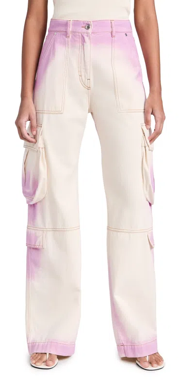 Shop Msgm Cargo Pants Lilac