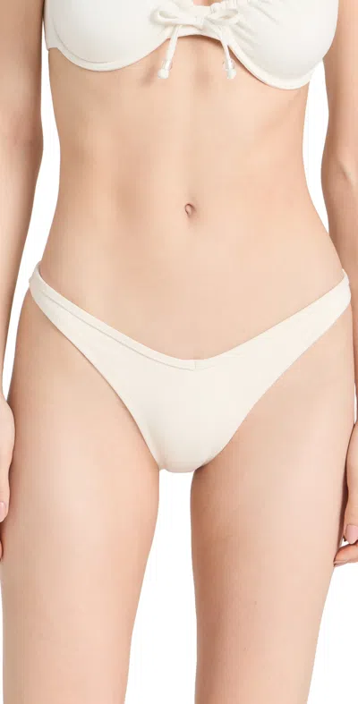 Solid & Striped X Sofia Richie Grainge The Lolita Bikini Bottoms Ecru In Ecru