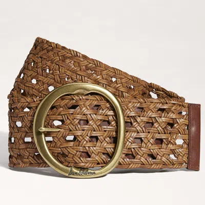 Shop Sam Edelman 70 Mm Woven Leather Belt Brown