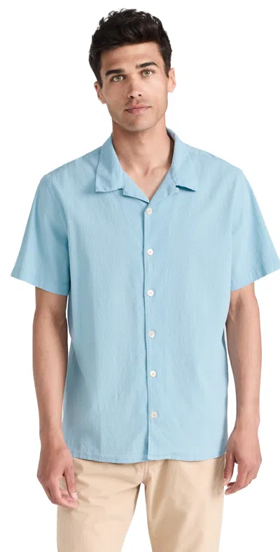 Shop Ps By Paul Smith Short Sleeve Regular Fit Shirt Light Blue
