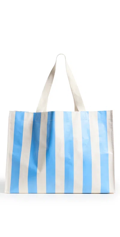 Shop Sunnylife Carryall Beach Bag Blue Cream