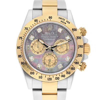 Shop Rolex Daytona Chronograph Automatic Diamond Men's Watch 116523 Bkymado In Two Tone  / Gold / Gold Tone / Mop / Mother Of Pearl / Yellow