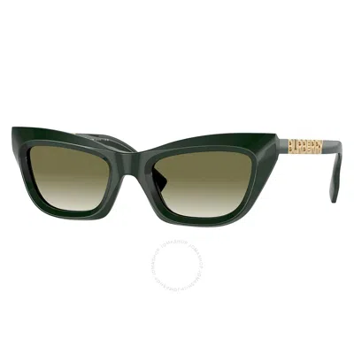 Shop Burberry Green Gradient Cat Eye Ladies Sunglasses Be4409 40388e 51