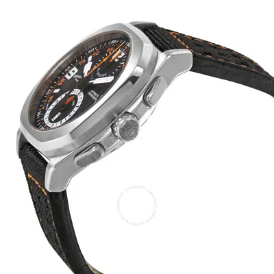 Shop Armand Nicolet Jh9 Chronograph Automatic Black Dial Men's Watch A668haa-no-p0668no8 In Black / Orange