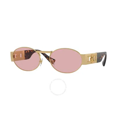 Shop Versace Light Violey Oval Unisex Sunglasses Ve2264 100284 56 In N/a