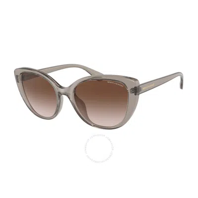 Shop Armani Exchange Brown Gradient Cat Eye Ladies Sunglasses Ax4111su 824013 54