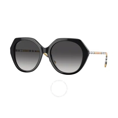Shop Burberry Vanessa Grey Gradient Irregular Ladies Sunglasses Be4375f 38538g 57