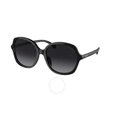 Shop Coach Grey Gradient Square Ladies Sunglasses Hc8360u 5002t3 57 In Black / Grey