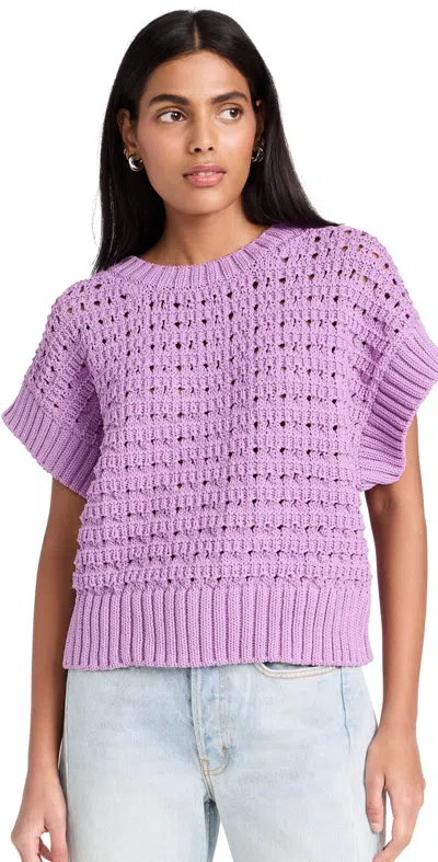 Shop Varley Fillmore Knit Vest Smoky Grape