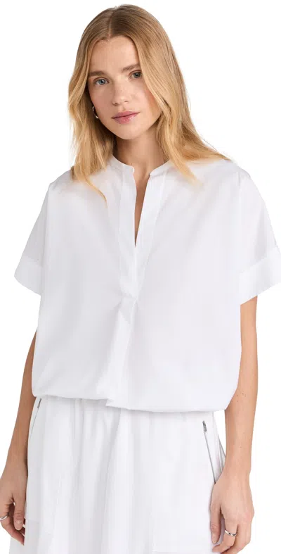 Shop Vince Dolman Sleeve Pullover Optic White
