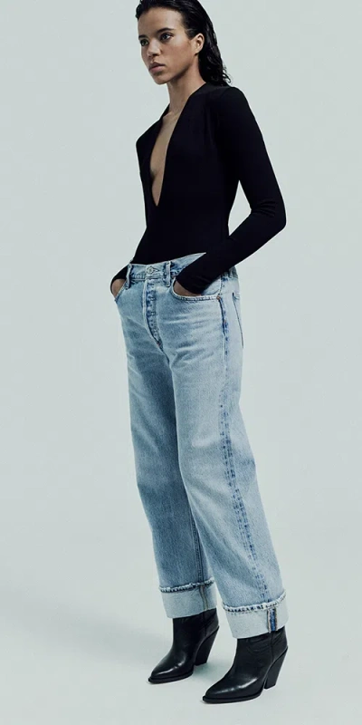 Agolde "used Effect Fran Jeans"