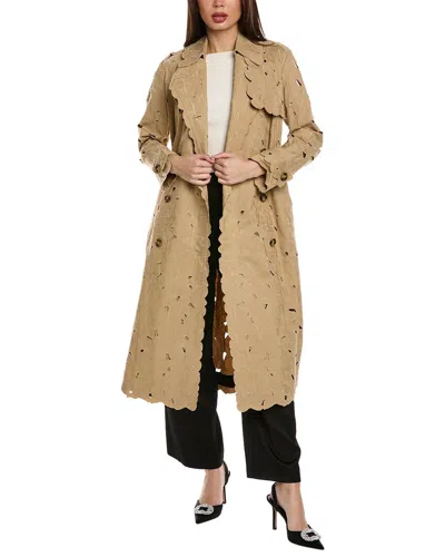 Shop Red Valentino Trench Coat In Brown