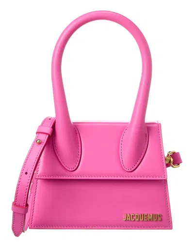Shop Jacquemus Le Chiquito Moyen Leather Shoulder Bag In Pink