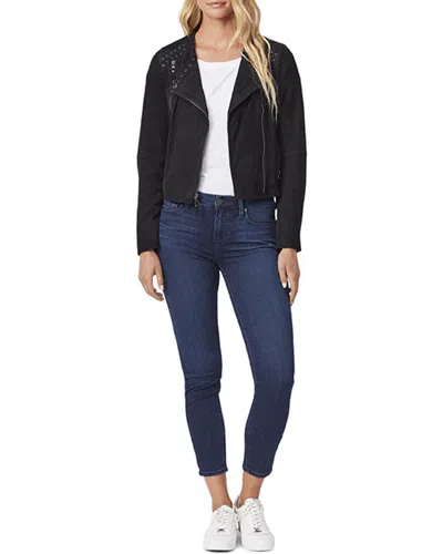 Shop Paige Devin Leather Jacket In Black
