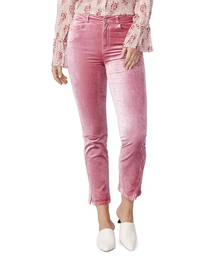 Shop Paige Cindy Twisted Seam Straight Jean In Pink