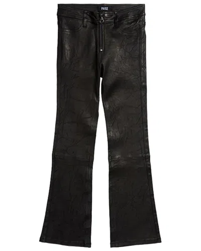 Shop Paige Carine Leather Pant In Black