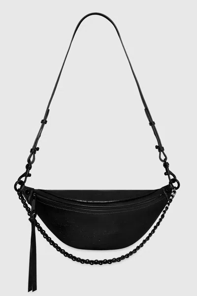 Shop Rebecca Minkoff Chelsea Sling Bag In Black/black Shellac