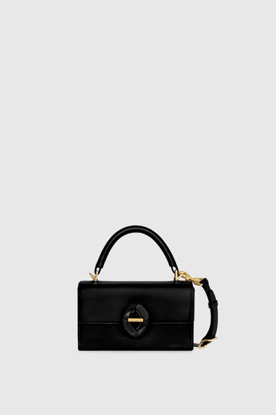 Shop Rebecca Minkoff G Mini Top Handle Crossbody Bag In Black/antique Brass