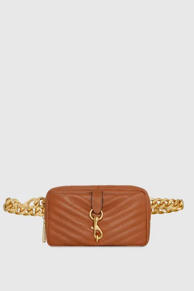 Rebecca Minkoff Edie Leather Belt Bag In Brown