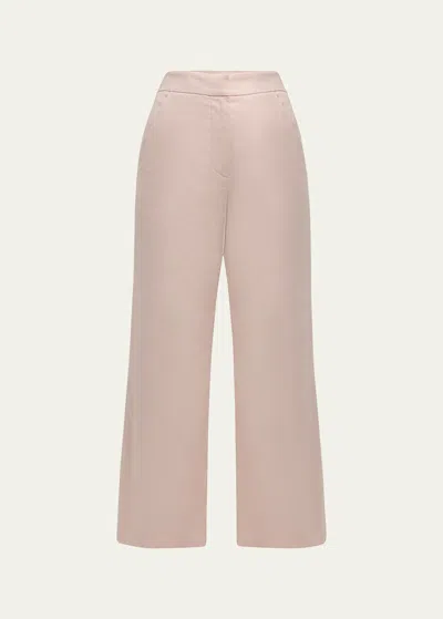 Shop Veronica Beard Brixton Wide-leg Pants In Pink Haze