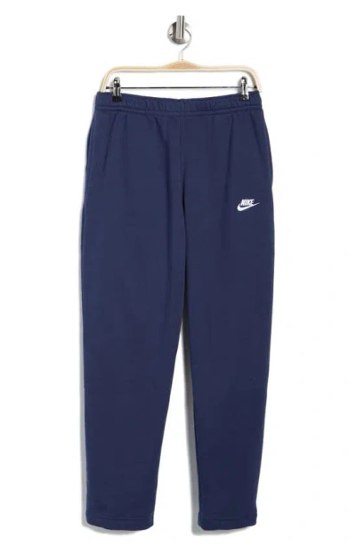 Shop Nike Sportswear Club Fleece Sweatpants In Mnnavy/white
