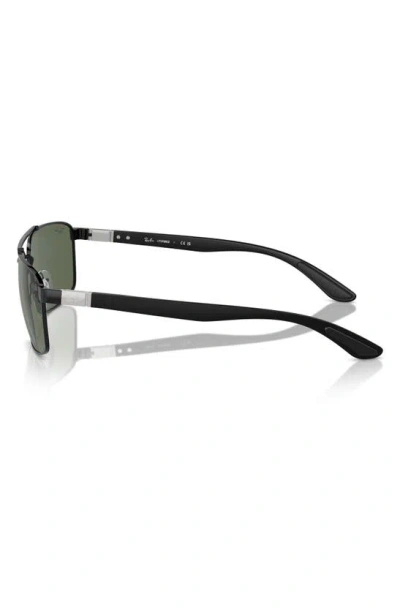 Ray Ban 60mm Rectangular Sunglasses In Black