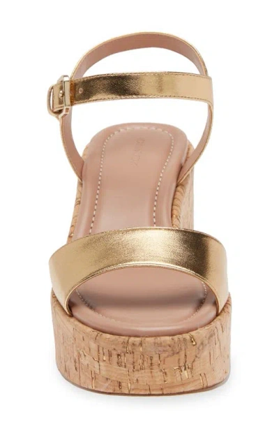 Shop Nordstrom Claudia Platform Sandal In Gold Metallic