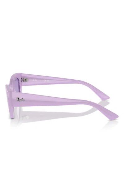 Shop Ray Ban Zena 49mm Geometric Sunglasses In Violet
