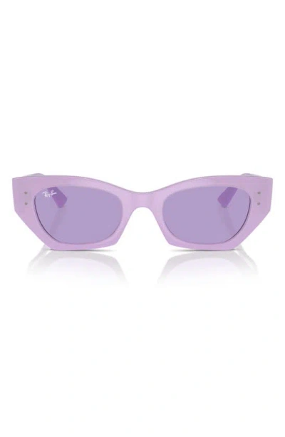 Shop Ray Ban Zena 49mm Geometric Sunglasses In Violet