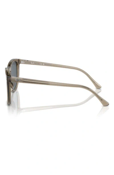 Ray Ban 53mm Polarized Square Sunglasses In Transparent
