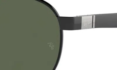 Ray Ban 56mm Polarized Irregular Sunglasses In Black