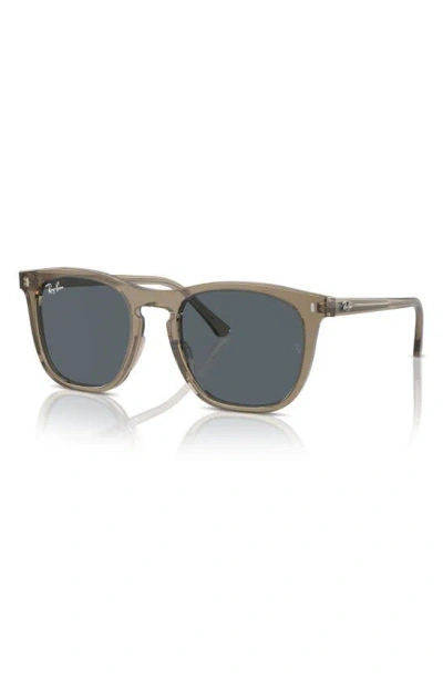 Ray Ban 53mm Square Sunglasses In Transparent Brown