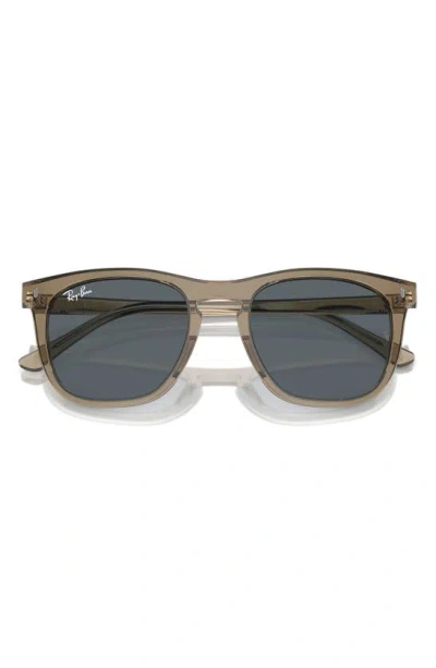 Ray Ban 53mm Square Sunglasses In Transparent Brown
