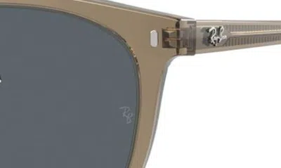 Ray Ban 53mm Square Sunglasses In Transparent Brown