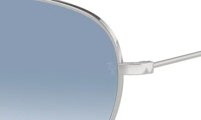 Ray Ban Bain Bridge 57mm Pillow Gradient Aviator Sunglasses In Silver