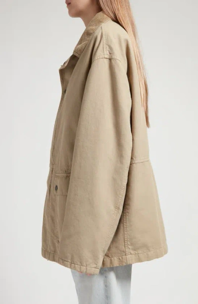 Shop The Row Frank Cotton Twill Chore Jacket In Beige