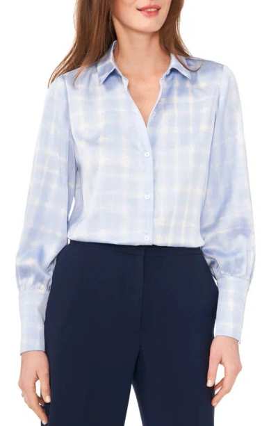 Shop Halogen (r) Print Button-up Shirt In Dyed Placid Blue
