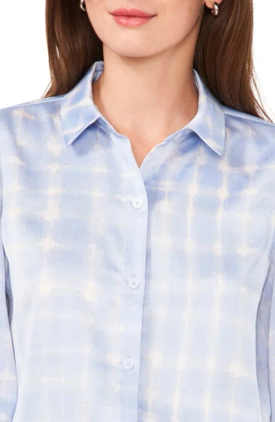 Shop Halogen (r) Print Button-up Shirt In Dyed Placid Blue
