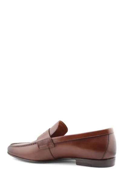 Shop Gordon Rush Morgan Moc Toe Penny Loafer In Tan