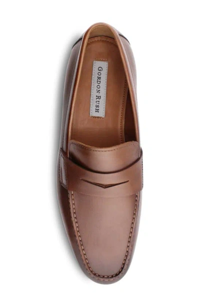 Shop Gordon Rush Morgan Moc Toe Penny Loafer In Tan