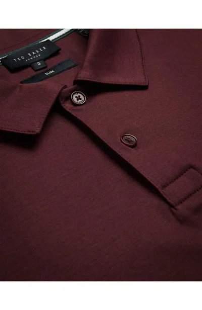 Shop Ted Baker Zeiter Cotton Polo In Maroon