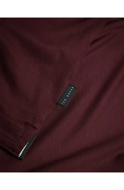 Shop Ted Baker Zeiter Cotton Polo In Maroon