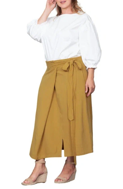 Standards & Practices Wrap Maxi Skirt In Brown