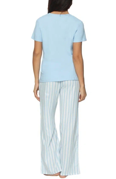 Shop Felina Mirielle Pajamas In Placid Blue Stripe