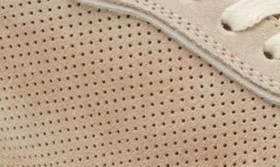 Eleventy Perforated Low Top Sneaker In Tan - Grey
